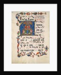 Manuscript Leaf with Initial A, from an Antiphonary, ca. 1425-50 by Unknown