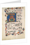 Manuscript Leaf with Initial A, from an Antiphonary, ca. 1425-50 by Unknown