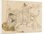 Maharao Shatru Sal II Hunting a Tiger, ca. 1866-89 by Unknown