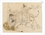Maharao Shatru Sal II Hunting a Tiger, ca. 1866-89 by Unknown