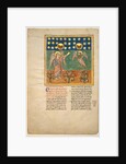 Leaf from a Beatus Manuscript: the Fourth Angel Sounds the Trumpet and an Eagle…, ca. 1180 by Unknown