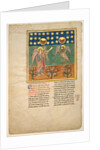 Leaf from a Beatus Manuscript: the Fourth Angel Sounds the Trumpet and an Eagle…, ca. 1180 by Unknown