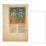 Leaf from a Beatus Manuscript: the Fourth Angel Sounds the Trumpet and an Eagle…, ca. 1180 by Unknown