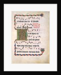 Manuscript Leaf with Initial H, from an Antiphonary, second quarter 15th century by Unknown