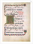 Manuscript Leaf with Initial H, from an Antiphonary, second quarter 15th century by Unknown