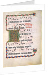 Manuscript Leaf with Initial H, from an Antiphonary, second quarter 15th century by Unknown