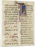 Manuscript Leaf with King David in an Initial I, from a Psalter, early 15th century by Unknown