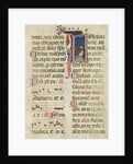 Manuscript Leaf with King David in an Initial I, from a Psalter, early 15th century by Unknown
