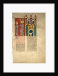 Leaf from a Beatus Manuscript: the Angel of the Church of Sardis with Saint John, ca. 1180 by Unknown