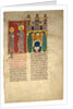 Leaf from a Beatus Manuscript: the Angel of the Church of Sardis with Saint John, ca. 1180 by Unknown
