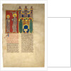 Leaf from a Beatus Manuscript: the Angel of the Church of Sardis with Saint John, ca. 1180 by Unknown