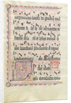 Manuscript Leaf with Initial L, from an Antiphonary, second quarter 15th century by Unknown