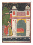 A Heroine Plucking a Flower: Page from a Dispersed Nayikabheda, ca. 1660-80 by Unknown