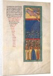 Leaf from a Beatus Manuscript: the First Angel Sounds the Trumpet…, ca. 1180 by Unknown