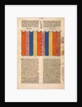 Curtain of the Tabernacle, one of six illustrated leaves from the Postilla Litteralis…, ca. 1360-1 by Nicholas of Lyra
