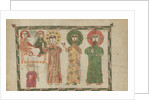 Leaf from a Gospel Book with Four Standing Evangelists, 1290-1330 by Unknown