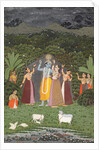 Krishna and the Gopis Take Shelter from the Rain, 1760 by Unknown