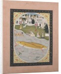Manuscript Painting with Hindu Tantric Scene Depicting Two Fish, 1800-1820 by Unknown
