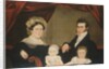 Family Group of Four on Sofa, ca. 1830s by Unknown