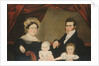Family Group of Four on Sofa, ca. 1830s by Unknown