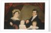 Family Group of Four on Sofa, ca. 1830s by Unknown