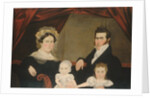 Family Group of Four on Sofa, ca. 1830s by Unknown