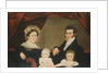 Family Group of Four on Sofa, ca. 1830s by Unknown