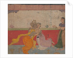 Krishna Kisses Radha: Page from the Boston Rasikapriya, ca.1610 by Unknown