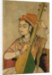 A Lady Playing the Tanpura, ca. 1735 by Unknown