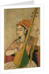 A Lady Playing the Tanpura, ca. 1735 by Unknown