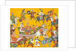 King Dasaratha and His Retinue Proceed to Rama's Wedding: Folio from the Shangri…, ca. 1690-1710 by Unknown