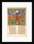 Leaf from a Beatus Manuscript: at the Clarion of the Fifth Angel's Trumpet…, ca. 1180 by Unknown