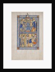 Manuscript Leaf with the Mocking and Flagellation of Christ, from a Royal Psalter, 13th century by Unknown