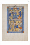 Manuscript Leaf with the Mocking and Flagellation of Christ, from a Royal Psalter, 13th century by Unknown