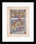 Manuscript Leaf with the Last Supper and the Washing of the Apostles? Feet Leaf…, ca. 1250-70 by Unknown