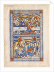 Manuscript Leaf with the Last Supper and the Washing of the Apostles? Feet Leaf…, ca. 1250-70 by Unknown