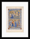 Manuscript Leaf with the Agony in the Garden and Betrayal of Christ, from a Royal Psalter, ca. 1270 by Unknown