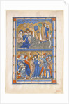Manuscript Leaf with the Agony in the Garden and Betrayal of Christ, from a Royal Psalter, ca. 1270 by Unknown