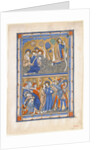 Manuscript Leaf with the Agony in the Garden and Betrayal of Christ, from a Royal Psalter, ca. 1270 by Unknown