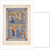 Manuscript Leaf with the Agony in the Garden and Betrayal of Christ, from a Royal Psalter, ca. 1270 by Unknown