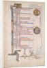 Manuscript Leaf with June Calendar, from a Royal Psalter, 13th century by Unknown