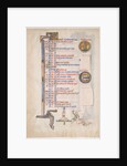 Manuscript Leaf with June Calendar, from a Royal Psalter, 13th century by Unknown