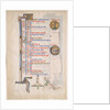 Manuscript Leaf with June Calendar, from a Royal Psalter, 13th century by Unknown