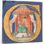 Manuscript Illumination with Saint Trudo in an Initial O, from a Choir Book, 15th century by Unknown