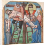 Manuscript Illumination with the Descent from the Cross, from a Book of Hours, late 15th century by Unknown
