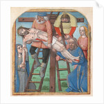 Manuscript Illumination with the Descent from the Cross, from a Book of Hours, late 15th century by Unknown