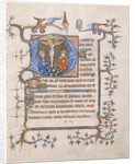 Manuscript Leaf with the Crucifixion in an Initial D, from a Book of Hours, ca. 1350 by Unknown