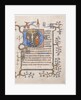 Manuscript Leaf with the Crucifixion in an Initial D, from a Book of Hours, ca. 1350 by Unknown