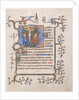 Manuscript Leaf with the Crucifixion in an Initial D, from a Book of Hours, ca. 1350 by Unknown