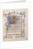 Manuscript Leaf with the Crucifixion in an Initial D, from a Book of Hours, ca. 1350 by Unknown